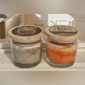 Sun and Beach Scented Candle Set - Orange and Cream